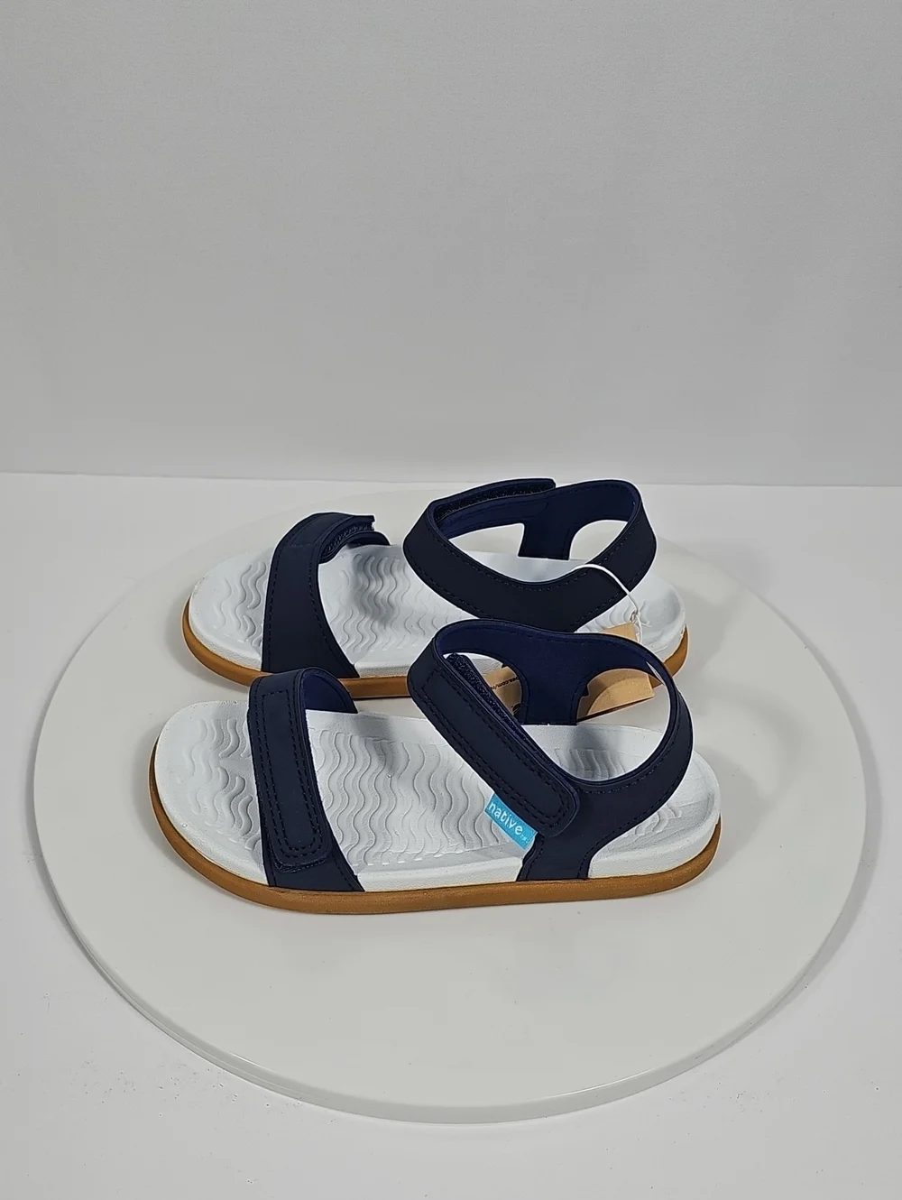 Native Charley Sandals C11 Regatta Blue Hook & Loop EVA NIB Beach Outdoor Travel